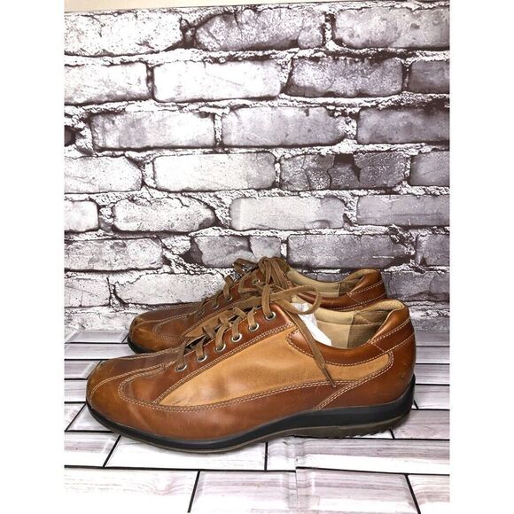 Rockport Powered by DMX Brown Leather Bicycle Toe Shoes Men’s Sz 11.5M US/45EU - Picture 1 of 16